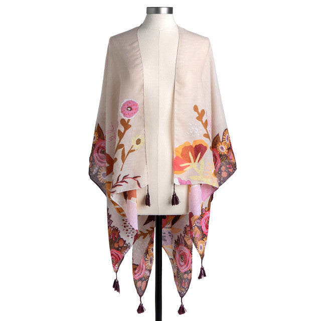 Lori Siebert Kimono - Blush with Pink Florals